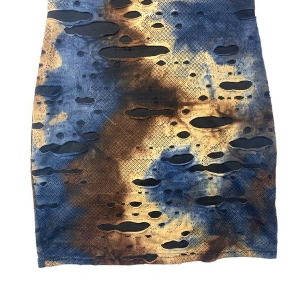 Samuel Dong Womens Multicolor Abstract Print Dres… - image 2